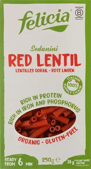 Glutenvrije rode linzen sedanini 250 g