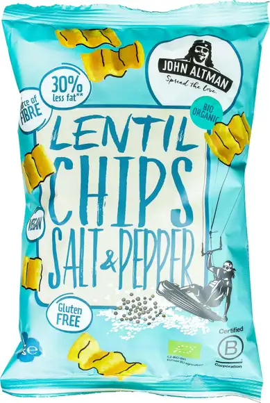 Linzenchips zout & peper 75 g