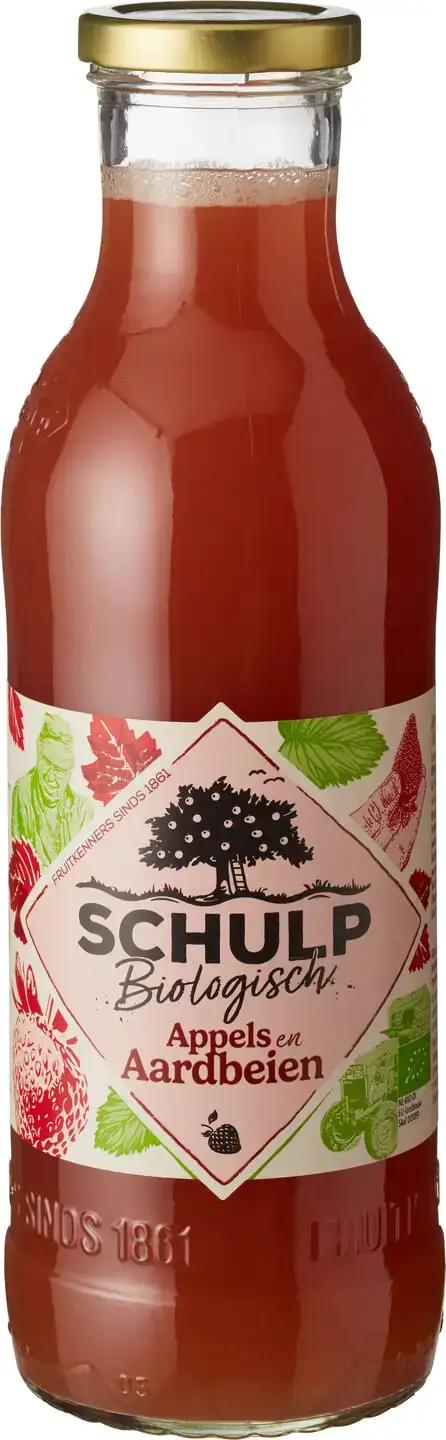 Appel- & aardbeiensap