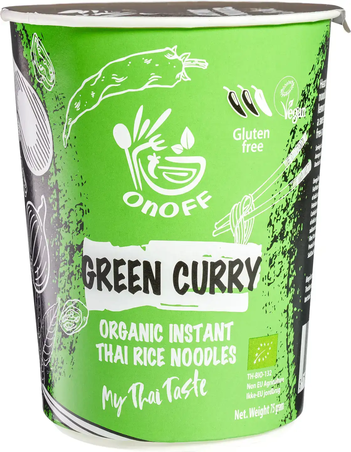 Instant noodles soup Green Curry