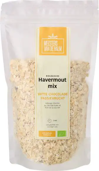 Havermoutmix witte chocolade & passievrucht 350 g