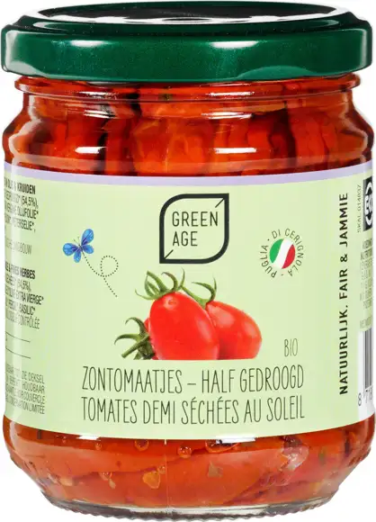 Halfgedroogde tomaatjes olie 190 g