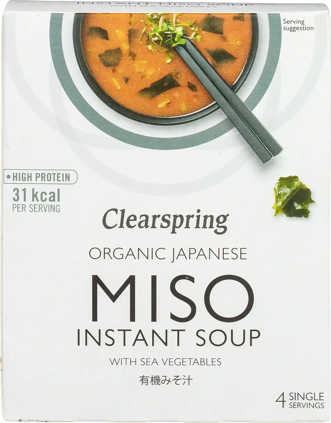 Instant miso soup zeegroente