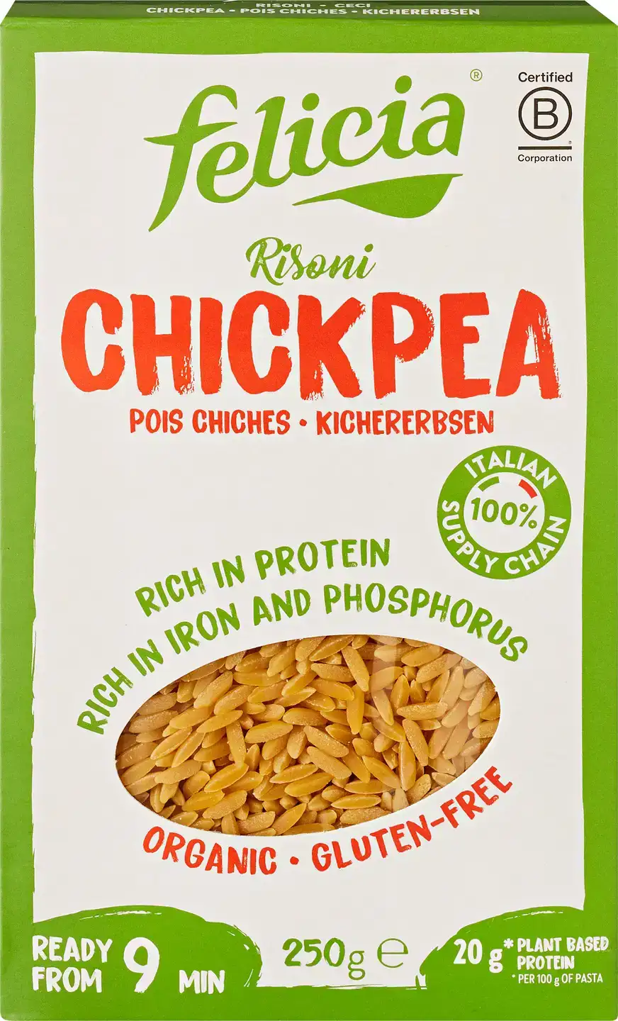 Glutenvrije kikkererwten risoni
