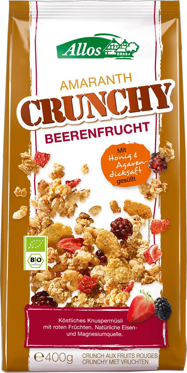 Crunchy amaranth rode vruchten