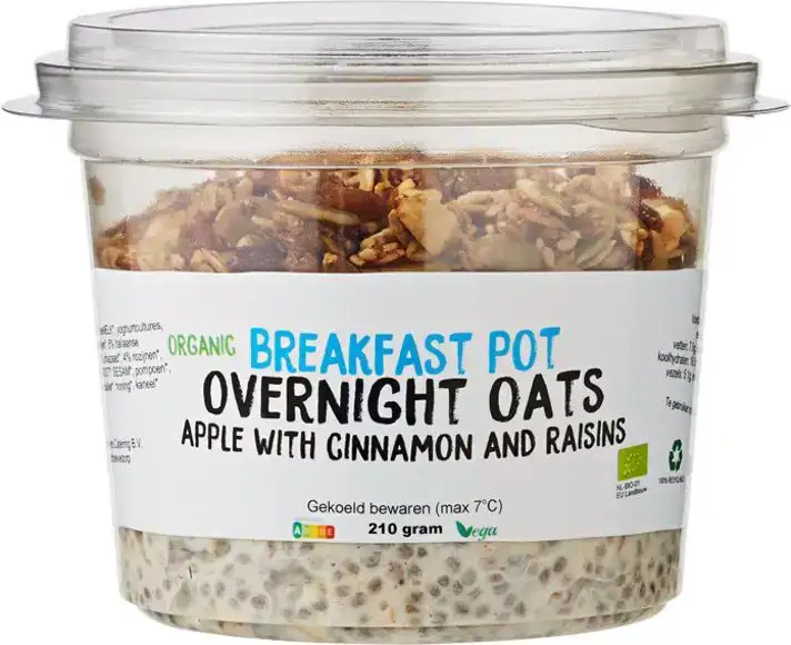 Overnight oats appel & rozijnen 210 g