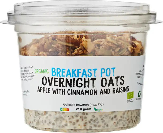 Overnight oats appel & rozijnen