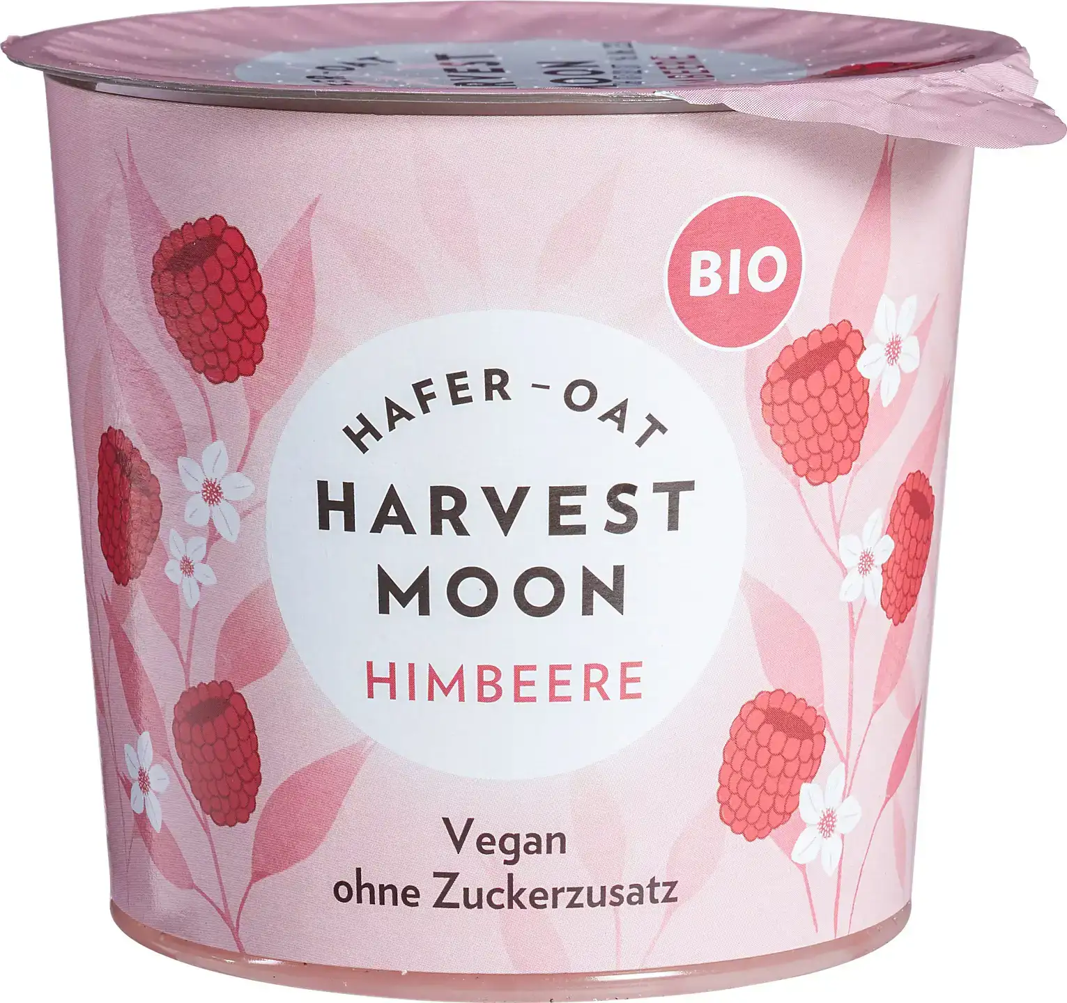 Plantaardige variatie op yoghurt haver framboos