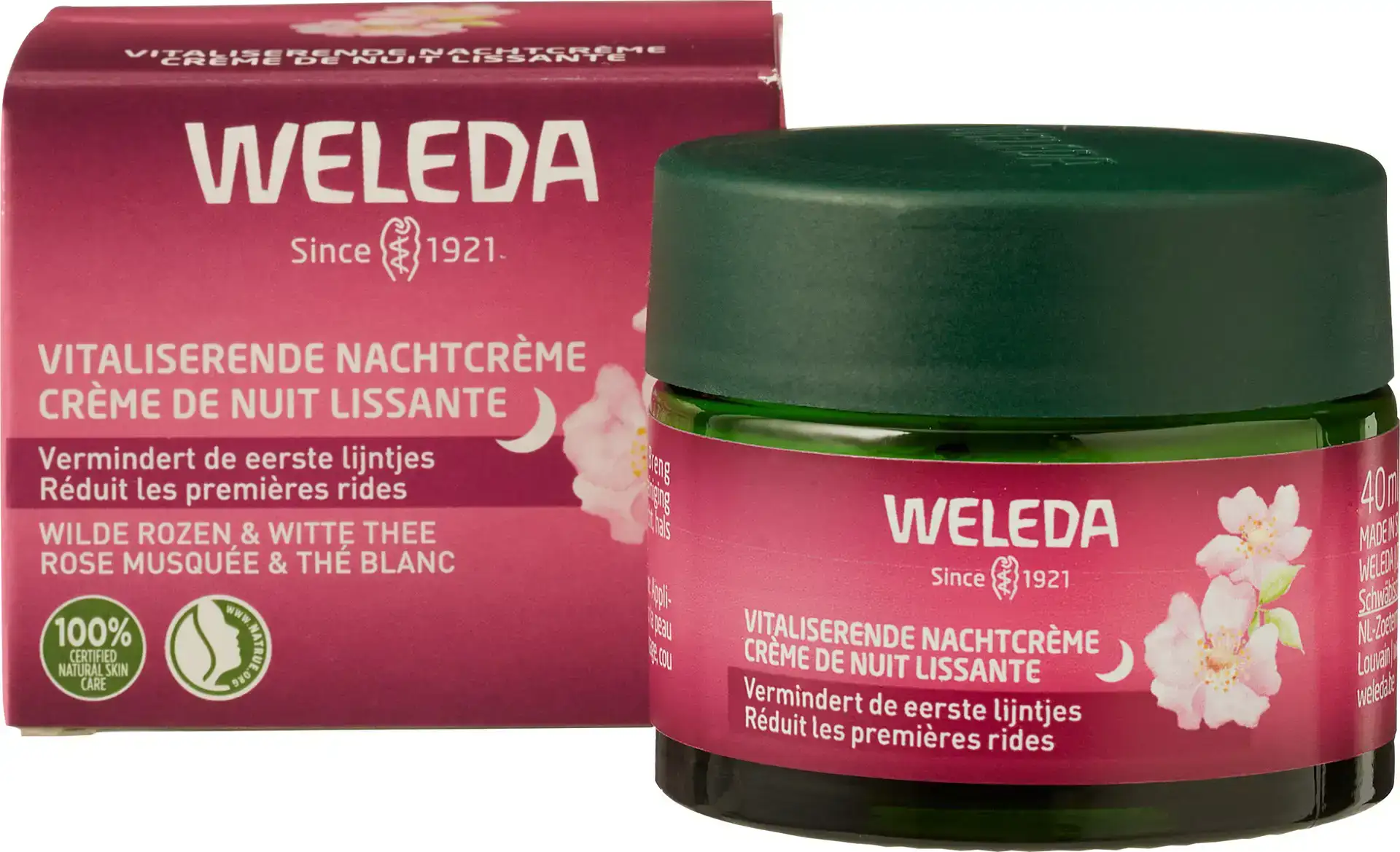 Vitaliserende nachtcrème rozen & witte thee 30+