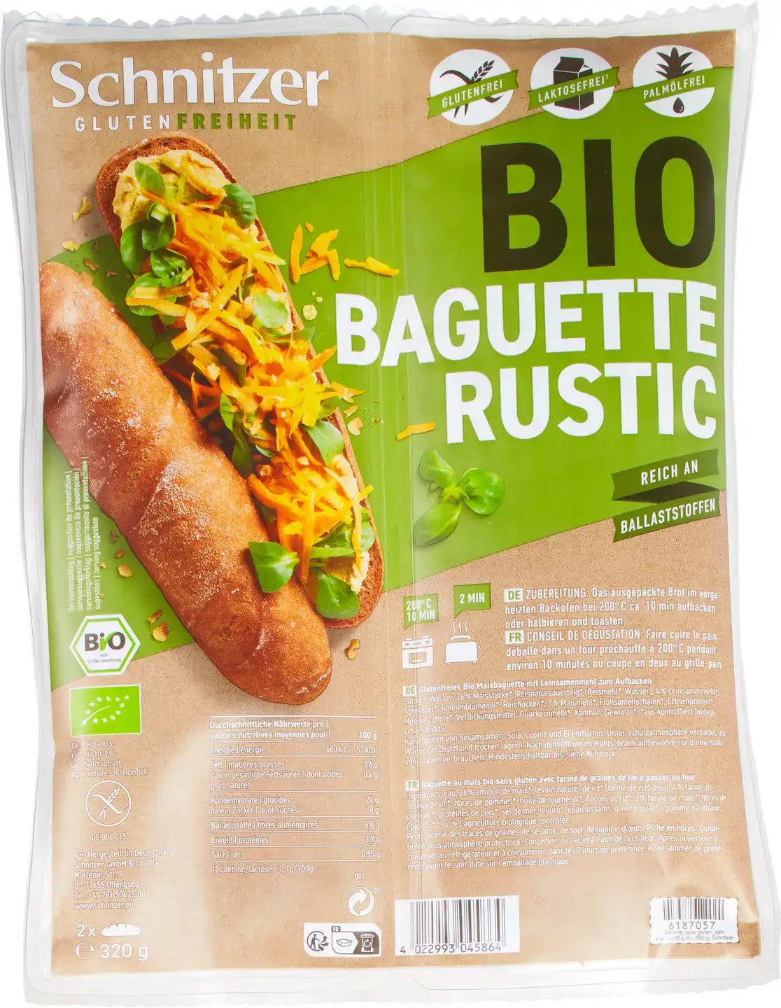 Glutenvrije baguette rustic