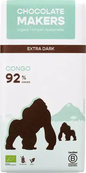 Extra pure chocolade Congo 92% 80 g