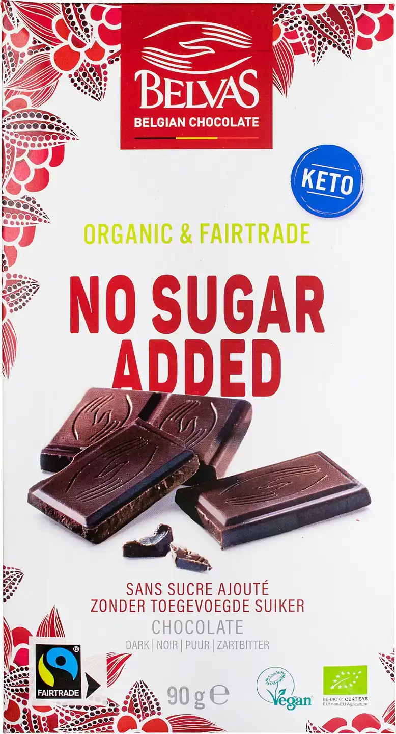Pure chocolade 54% zonder toegevoegde suiker