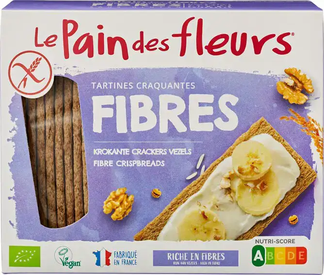 Krokante crackers vezels