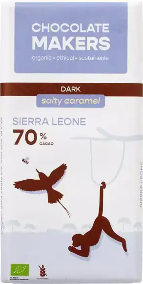 Pure chocolade zoute karamel Sierra Leone 70% 80 g
