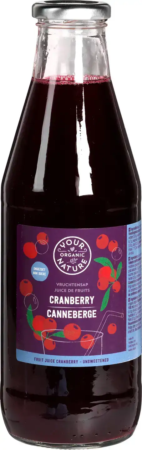 Vruchtensap cranberry ongezoet
