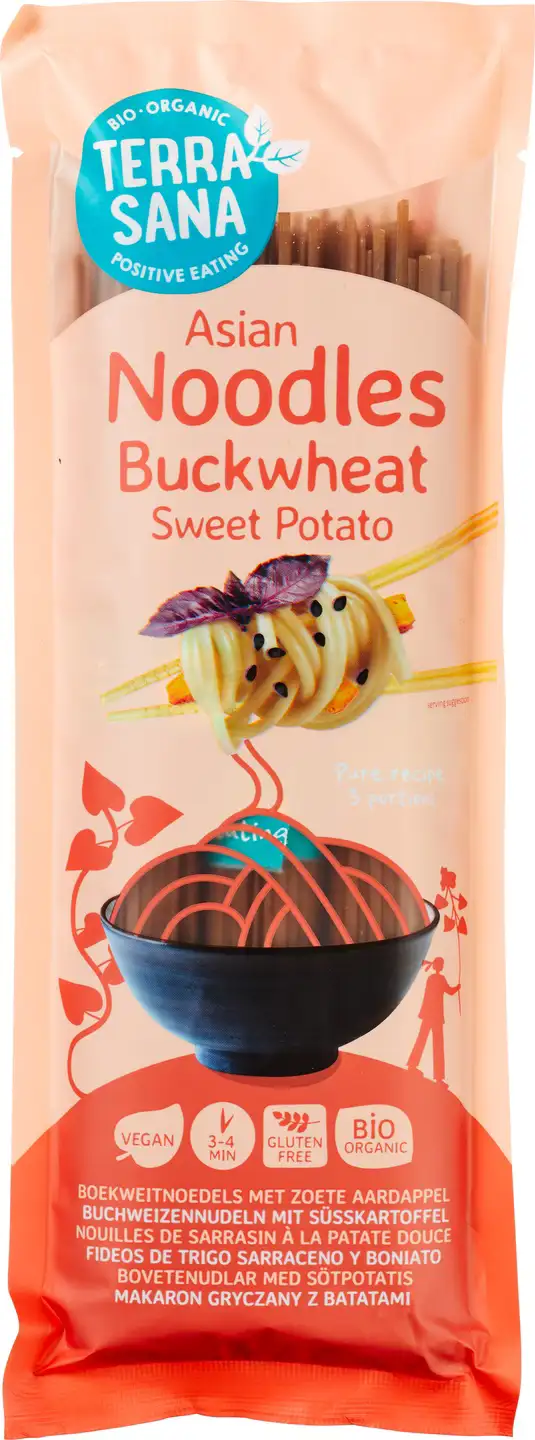 Boekweitnoedels met zoete aardappel