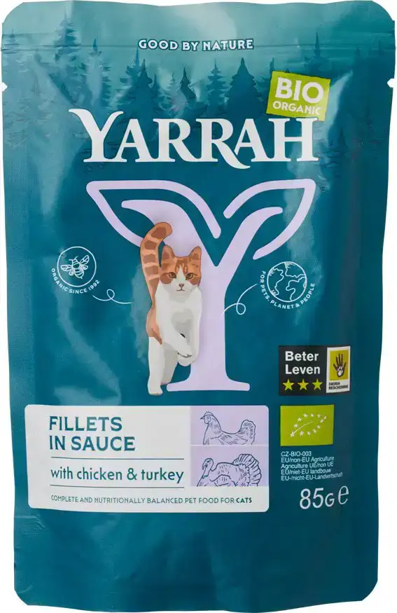 Kattenvoer kalkoen in saus