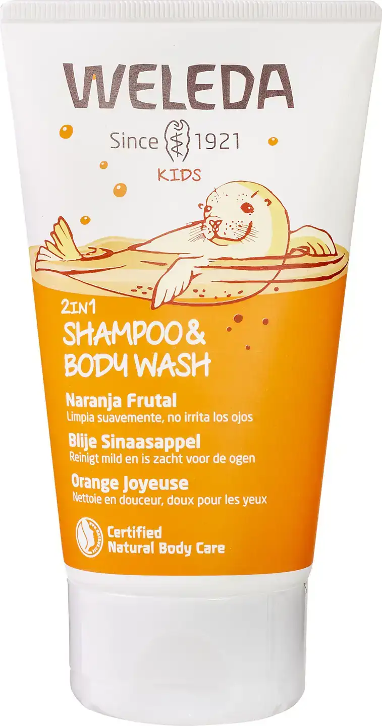 Kids 2in1 shampoo & bodywash blije sinaasappel