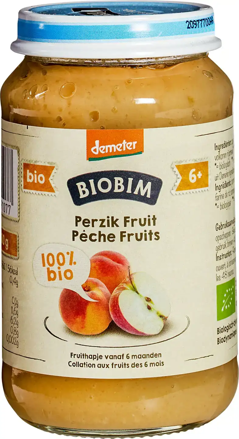 Fruithapje perzik 6+ mnd