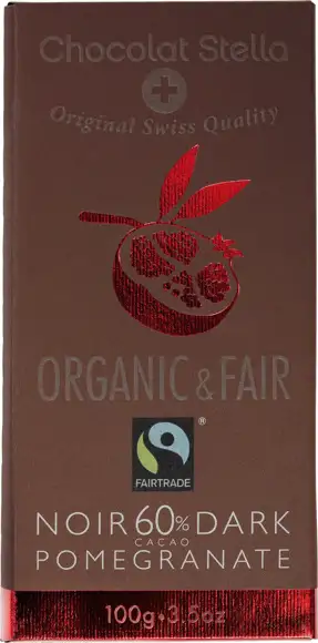 Pure chocolade 60% granaatappel 100 g