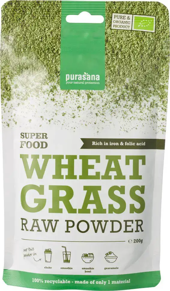 Raw tarwegraspoeder