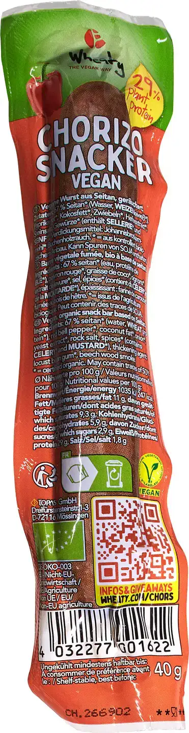 Vegan worstje chorizo