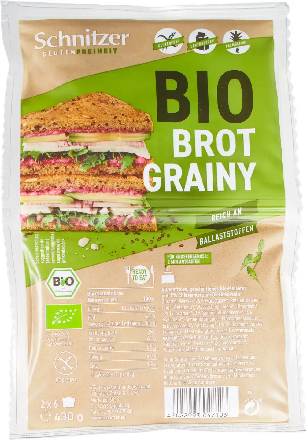 Glutenvrij meergranenbrood