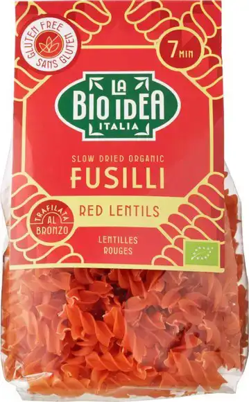 Rode linzen fusilli 250 g