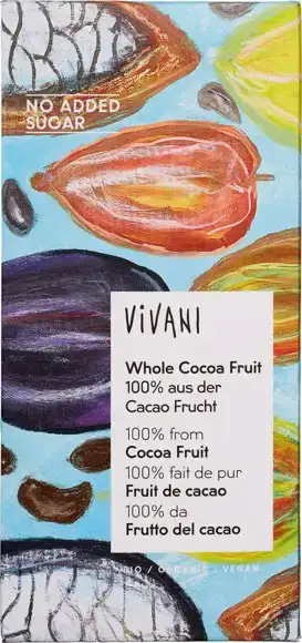 Pure chocolade 100% van de cacaovrucht 80 g