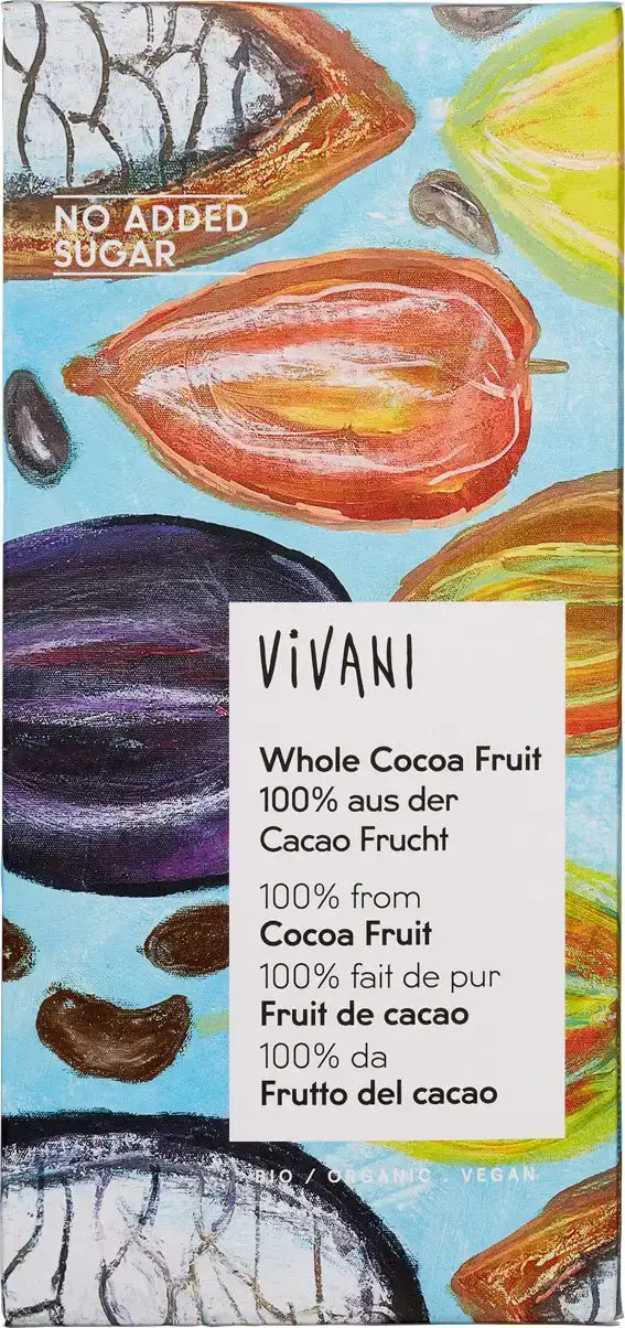 Pure chocolade 100% van de cacaovrucht