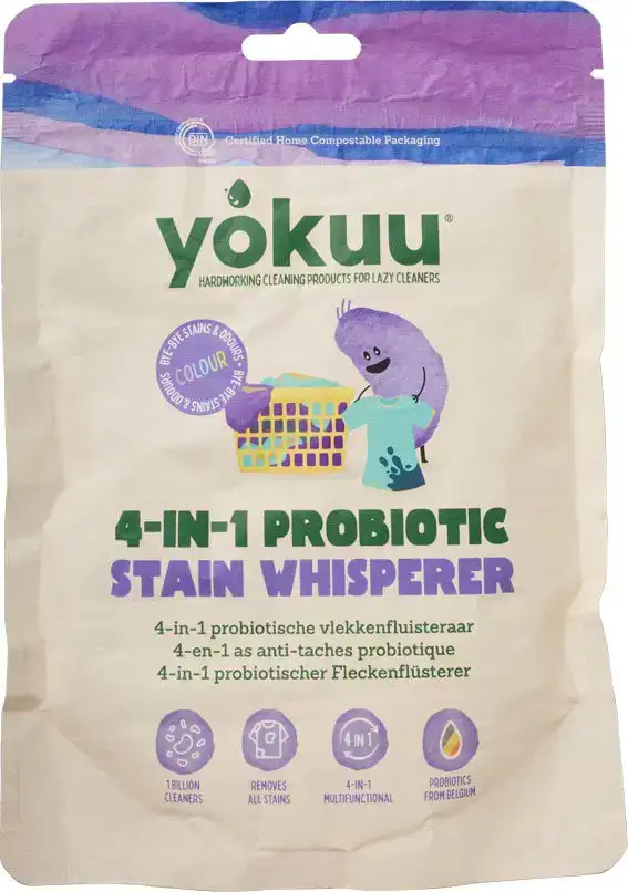 Probiotische 4-in-1 vlekkenfluisteraar gekleurde was
