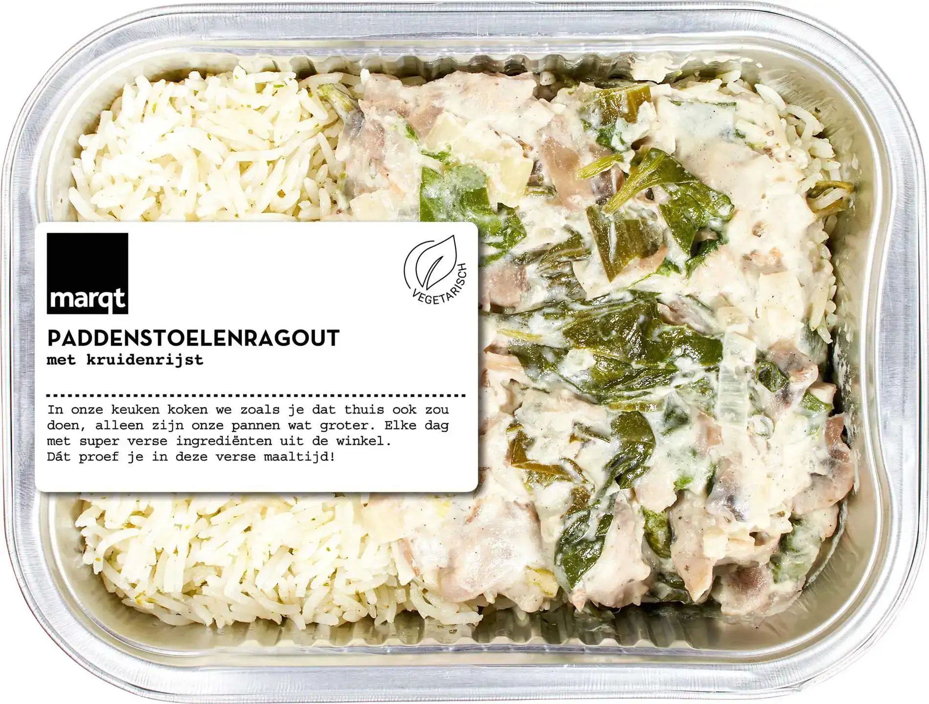 Paddenstoelenragout met kruidenrijst