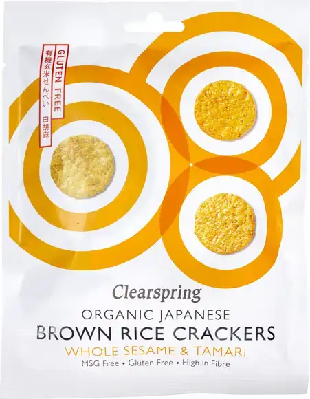 Bruine rijst crackers sesam tamari 40 g