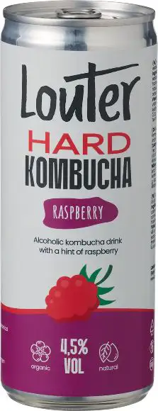 Hard kombucha framboos 250 ml
