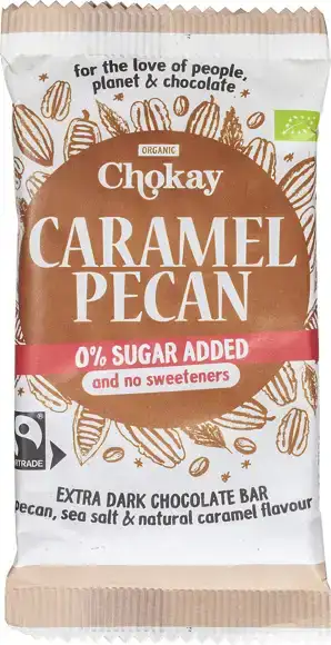 Pure chocoladereep caramel pecan 70 g