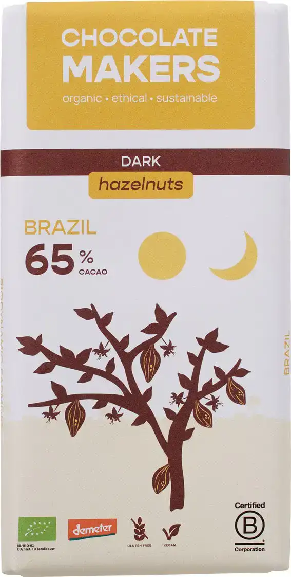 Pure chocolade brazil 65% hazelnoot