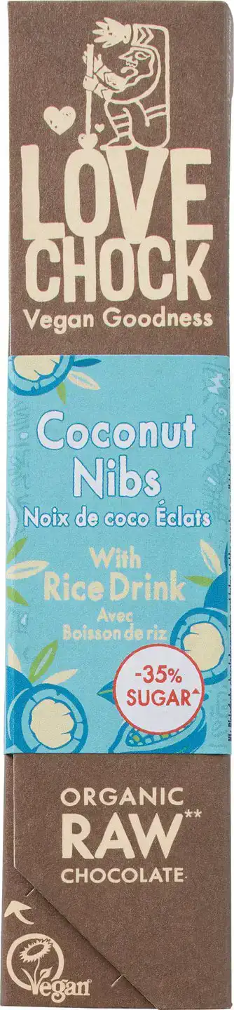 RAW vegan chocolade Coconut Nibs