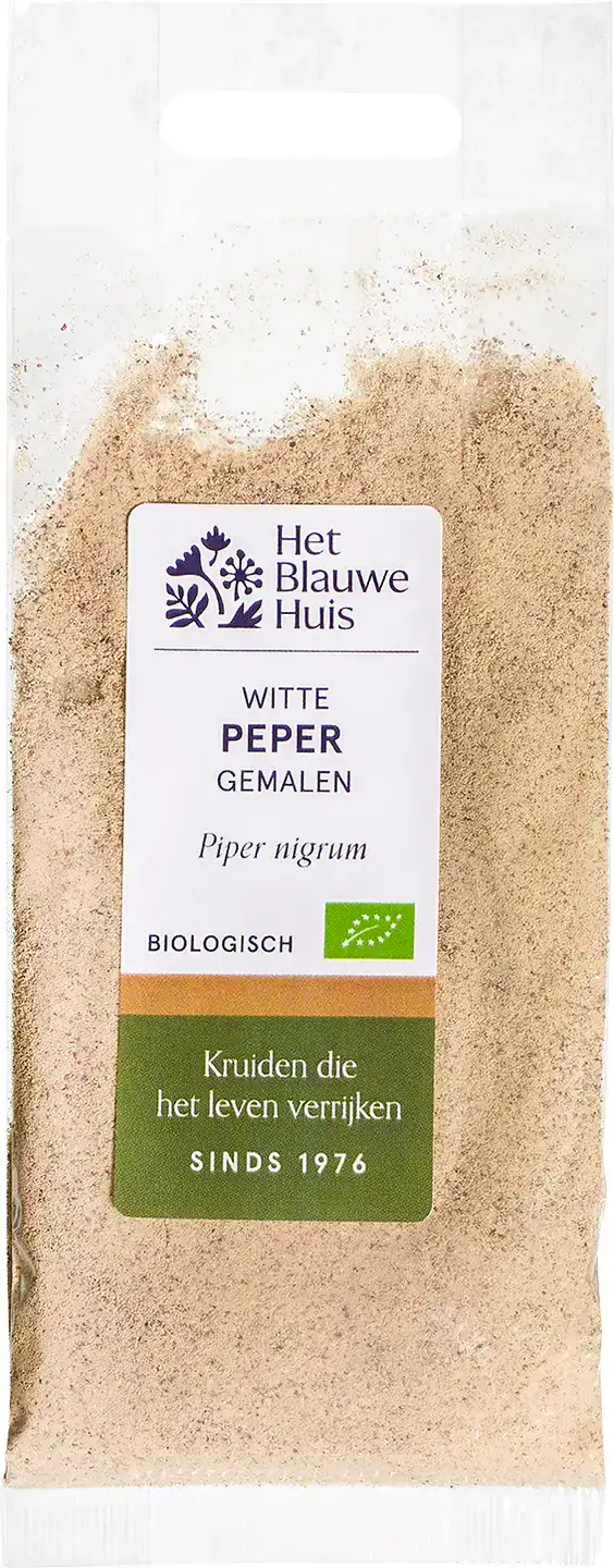 Witte peper gemalen