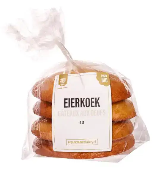 Eierkoeken per pakje 4 st Bio