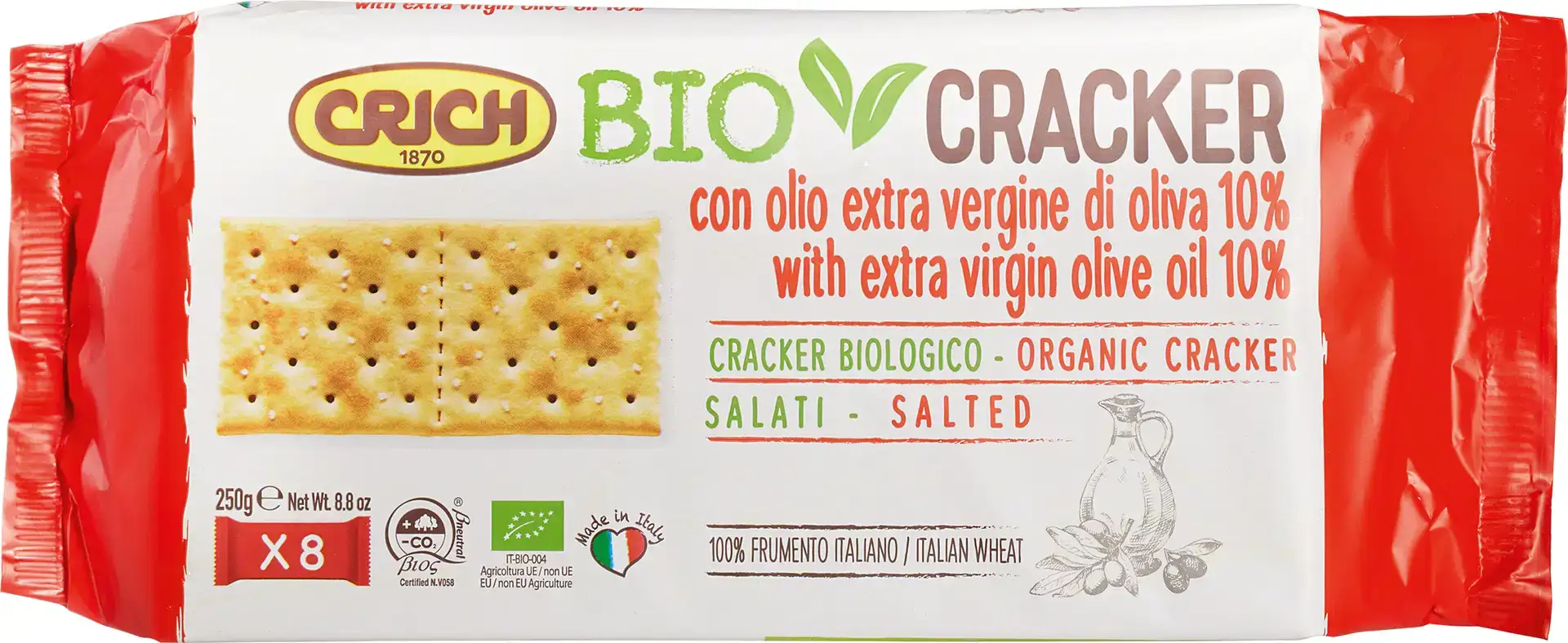 Extra vergine olijfolie crackers gezouten