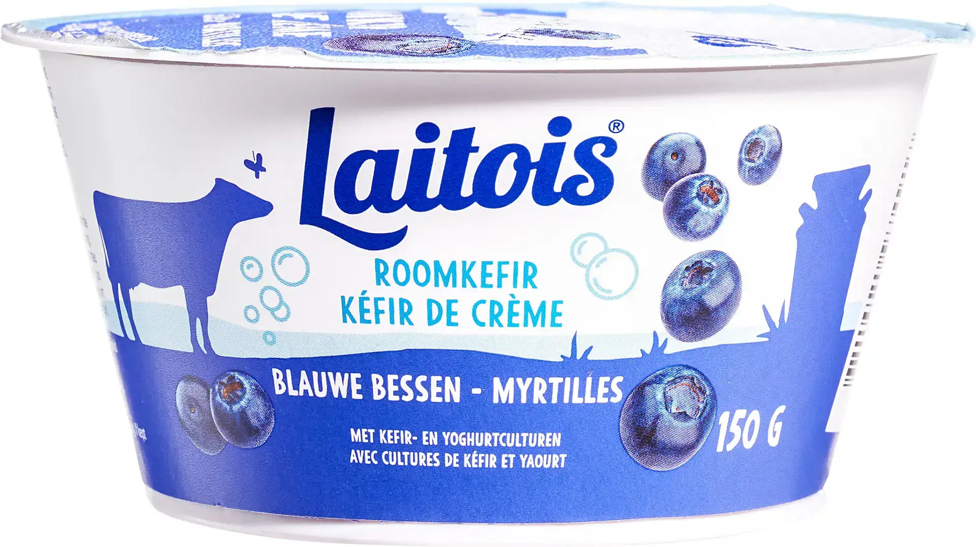 Roomkefir blauwe bes