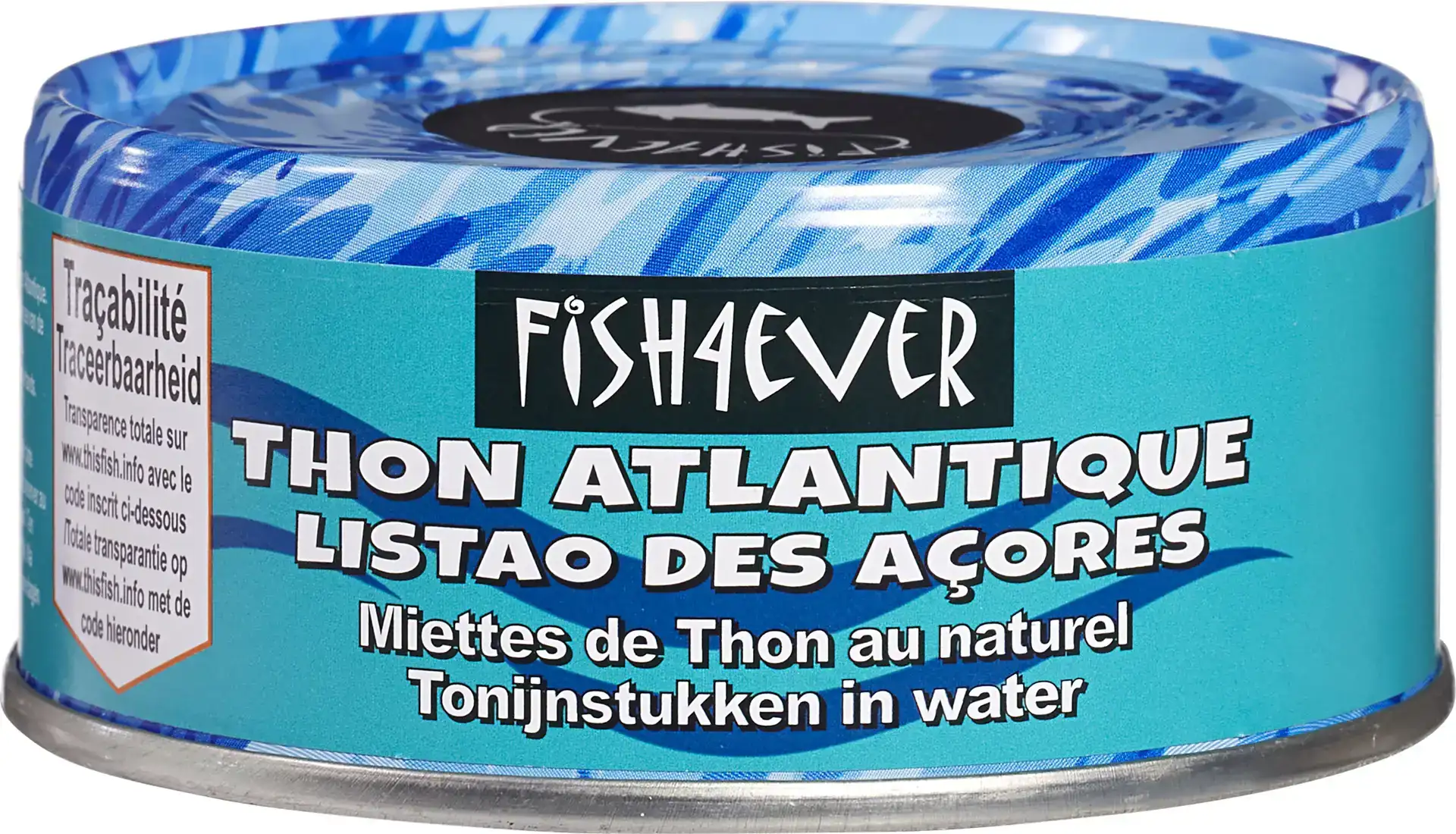 Tonijnstukken in water