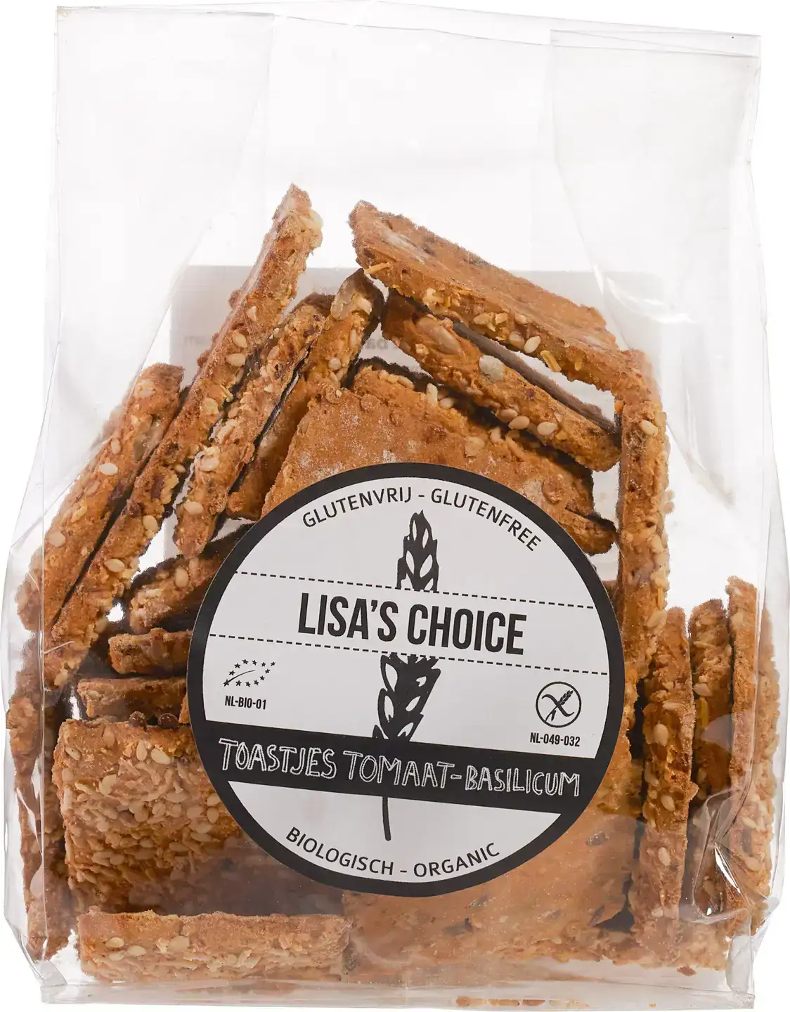 Glutenvrije toastjes tomaat basilicum