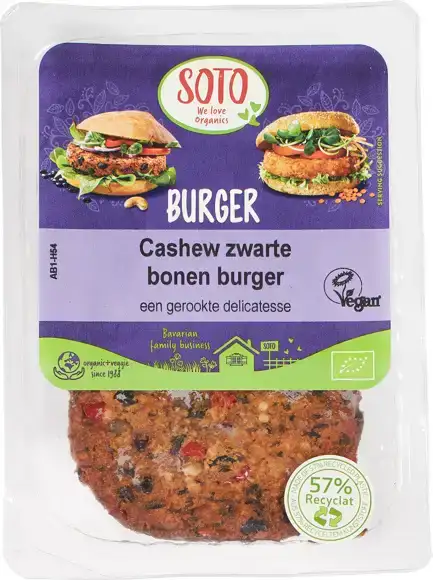 Cashew zwarte bonen burger