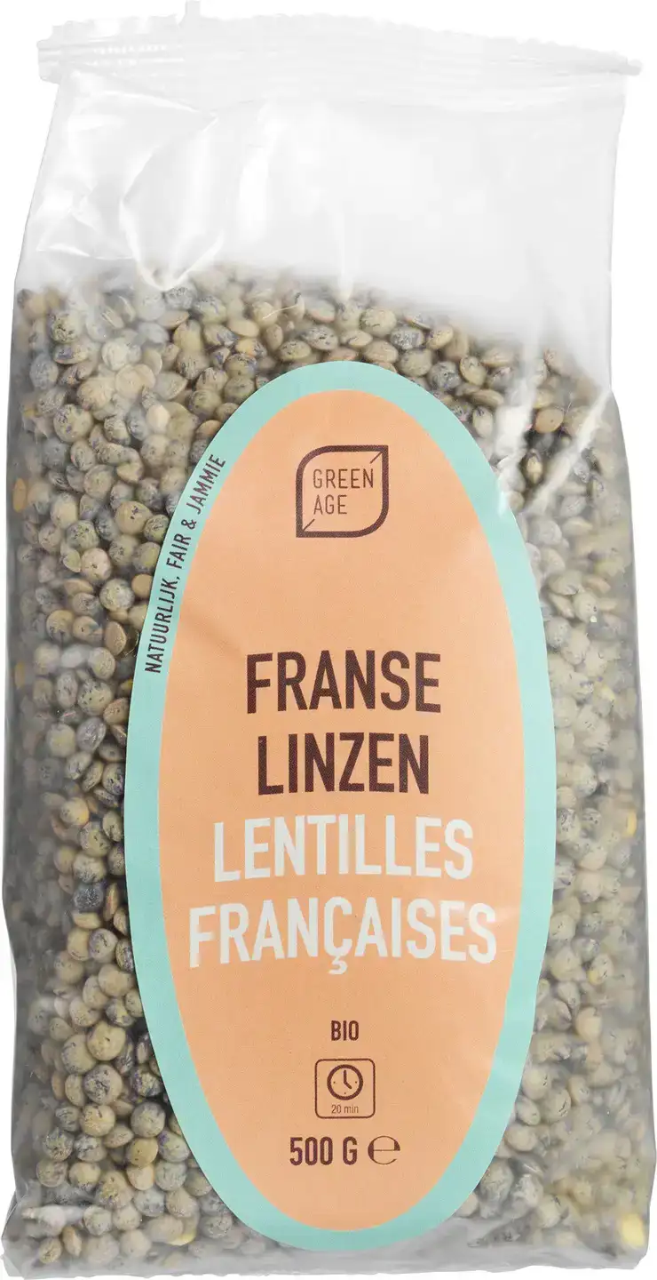 Donkergroene linzen