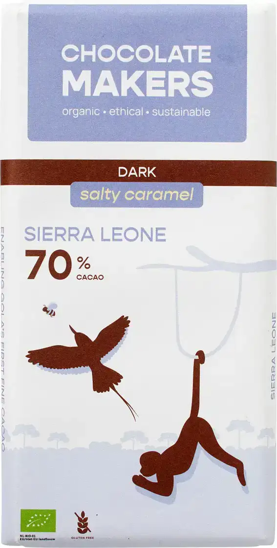 Pure chocolade sierra leone 70% salty caramel