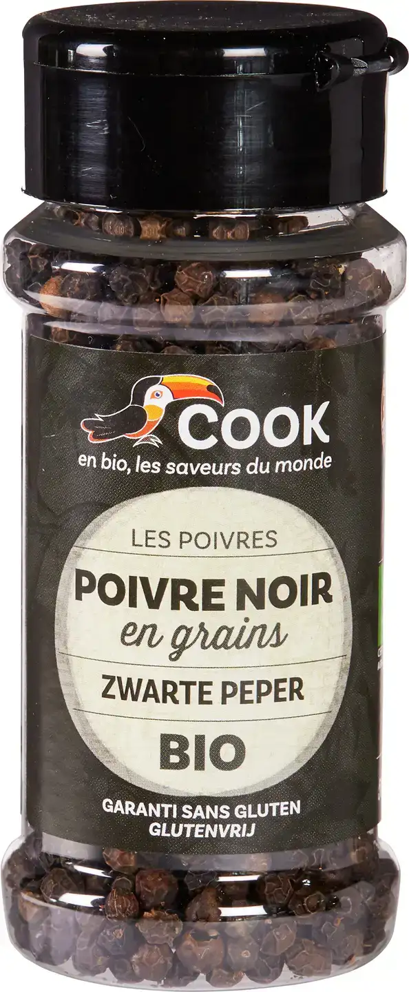 Zwarte peper korrels