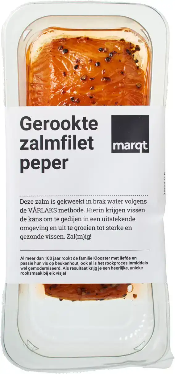 Gerookte zalmfilet peper