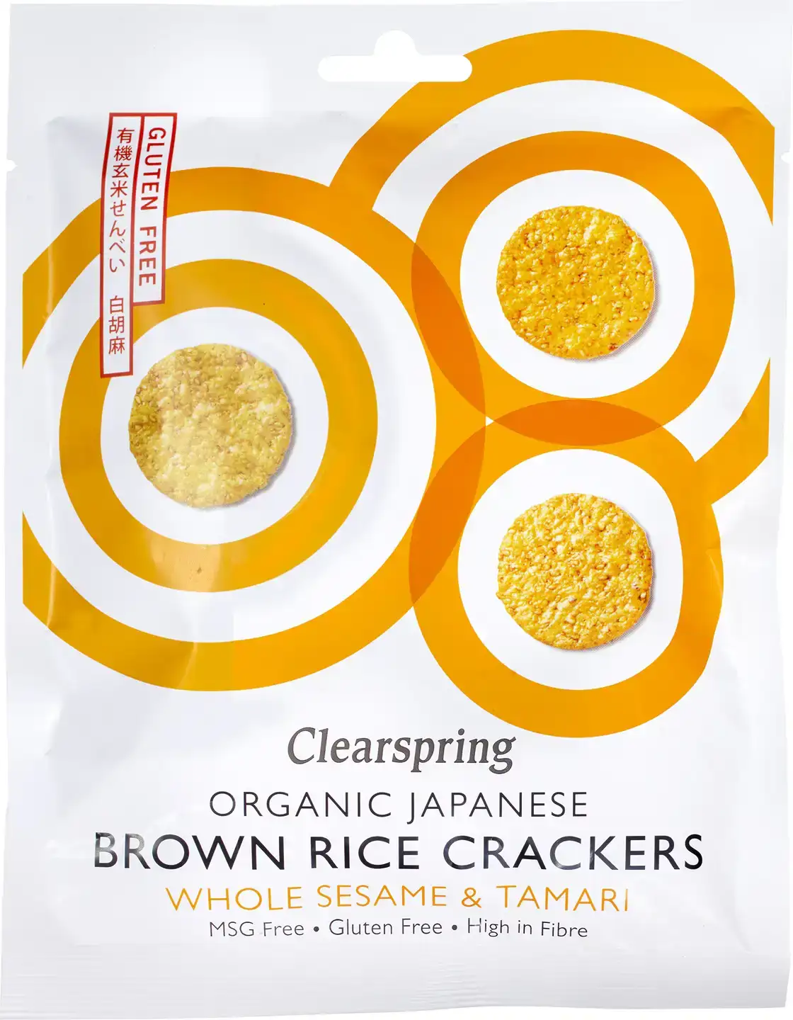 Bruine rijst crackers sesam tamari